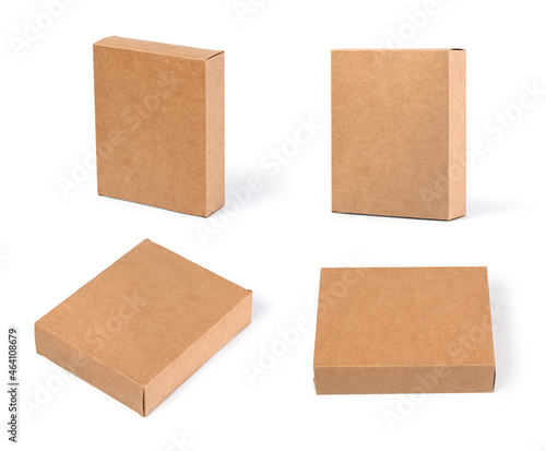 Close up of a Brown box on white background
