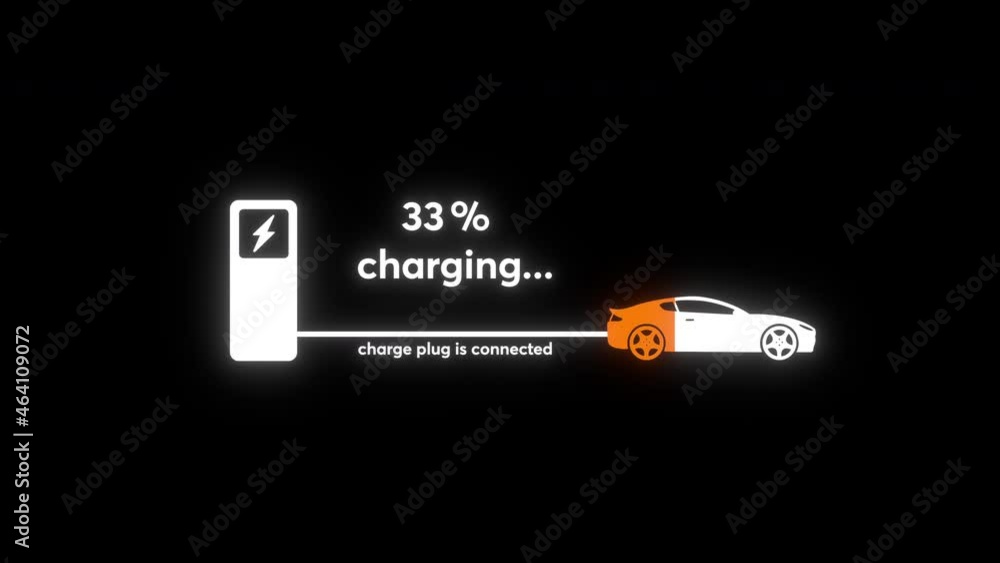 Vidéo Stock Electric car dashboard display. Electric vehicle charging