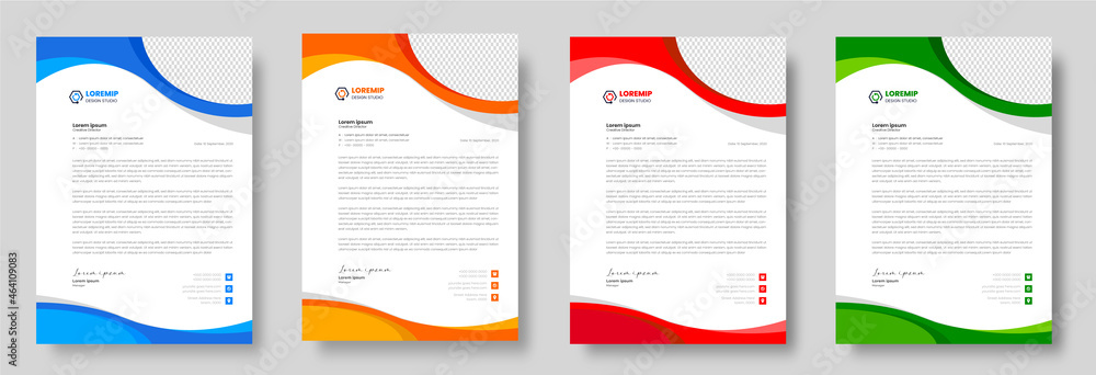 corporate modern letterhead design template with yellow, blue, green, and red colors. creative modern letterhead design template for your project. letter head, letterhead, business letterhead design. corporate modern letterhead design template with yellow, blue, green, and red colors. creative modern letterhead design template for your project. letter head, letterhead, business letterhead design.