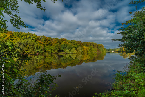 River Labe near central Bohemian town Kolin in autumn color morning © luzkovyvagon.cz