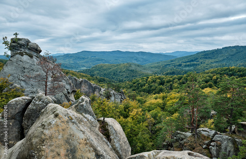 Mountain landscape. The Rocks of Dovbush. Carpathians, Ukraine. © badahos