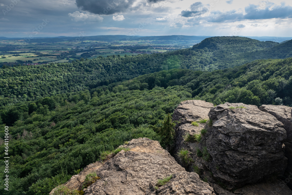 Obraz premium landscape view from rocks Hohenstein in Germany