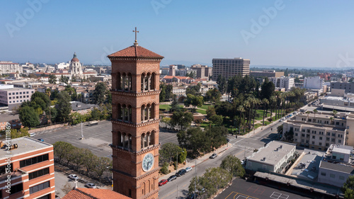 Afternoon view of the historic downtown skyline of Pasadena, California, USA. photo