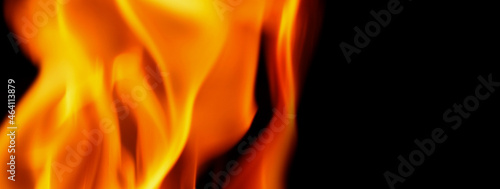 Fire background. Abstract burning flame and black background. represents the power of burning refers to heat spicy seductive sensual or burning fuels. fire incidents burning destroys everything.