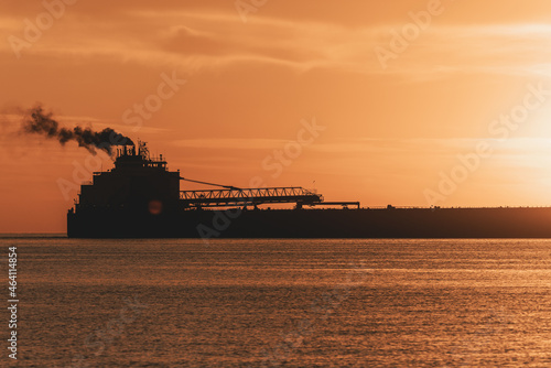 Duluth Shipping Great Lakes Boat Ship Laker Lake Superior Sunrise Minnesota MN