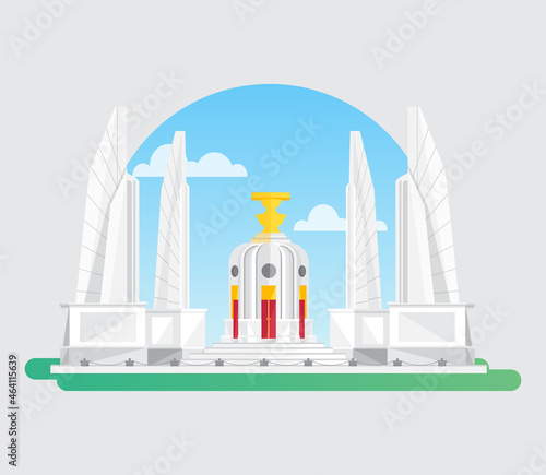 Thailand, The Democracy Monument Thailand, vector image photo