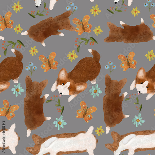 pattern dog corgi