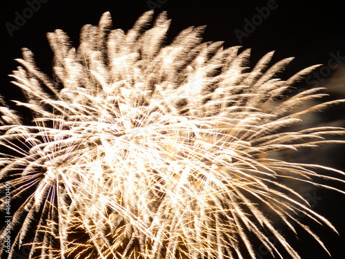 Final bouquet of fireworks during the feast of the Saint Amand in Senas in Provence in France  photo