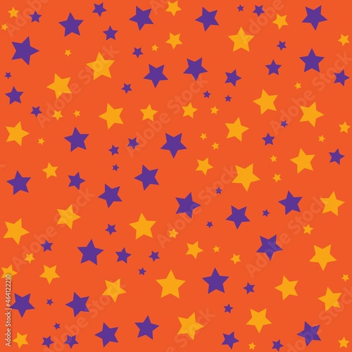 Colorful geometric stars background. Abstract pattern background. Shapes pattern. Colorful wrapping paper. Halloween pattern. © Sudakarn
