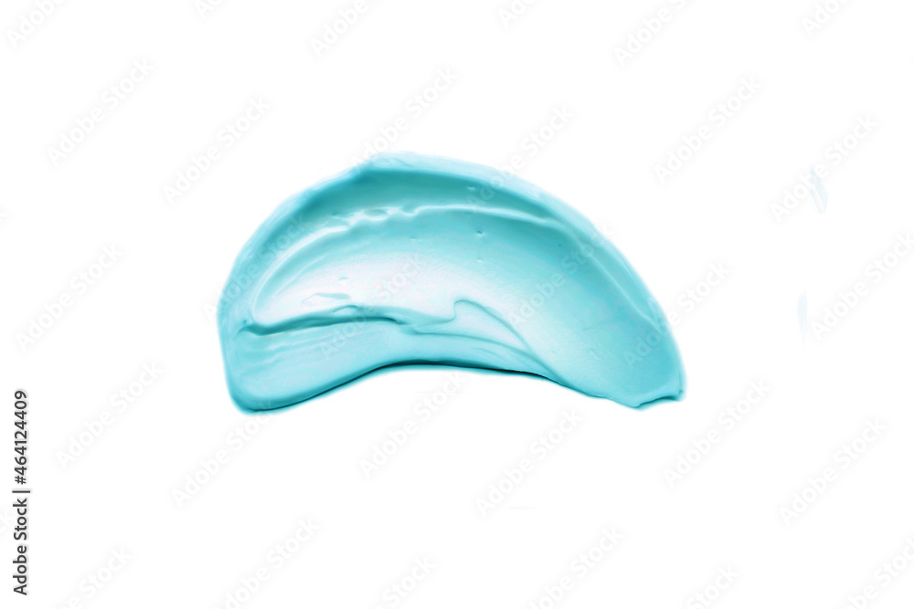 Fototapeta premium Cosmetics cream blue on a white background isolate. Selective focus.