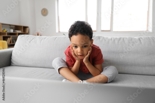 Shocked little African-Amer...