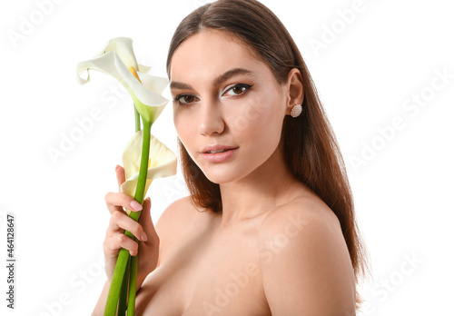 Beautiful naked woman with ...