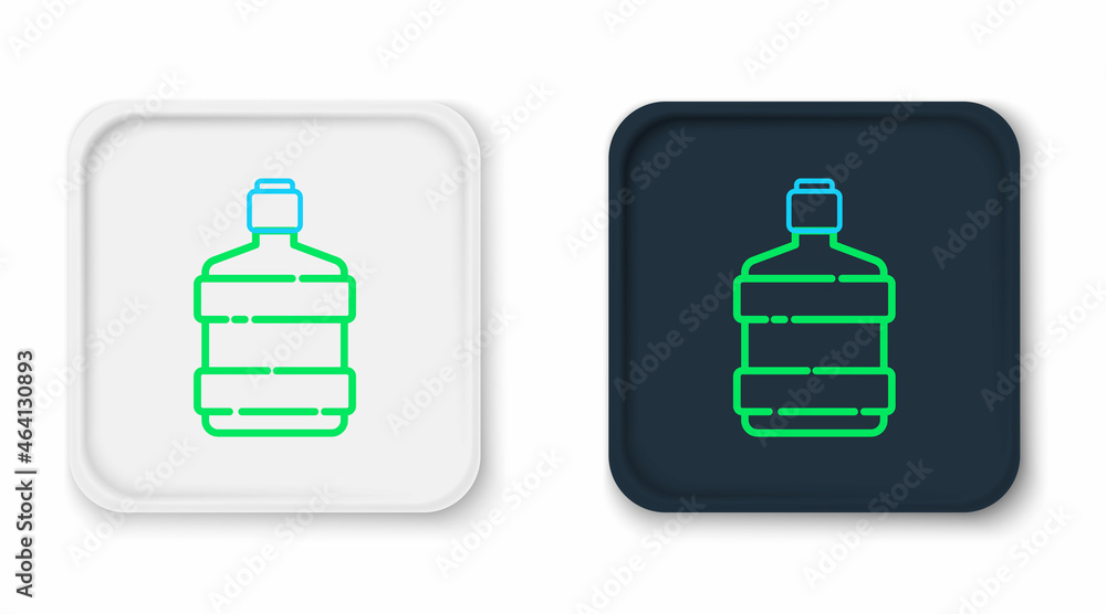 Line Big bottle with clean water icon isolated on white background. Plastic container for the cooler. Colorful outline concept. Vector Line Big bottle with clean water icon isolated on white background. Plastic container for the cooler. Colorful outline concept. Vector
