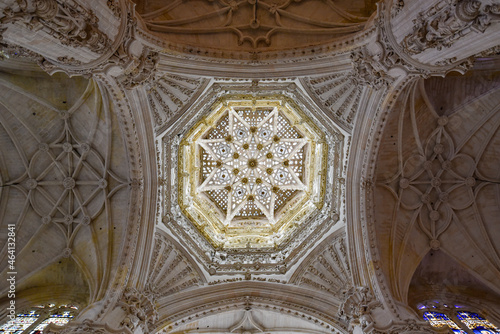 Burgos  Spain - 16 Oct 2021  Ceiling  Cathedral of Saint Mary of Burgos  UNESCO World Heritage Site   Burgos