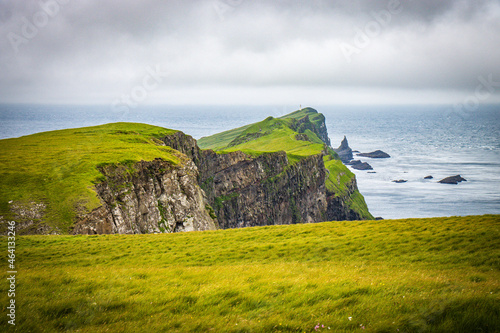cliffs on mykines island, faroe islands, north atlantic, europe
