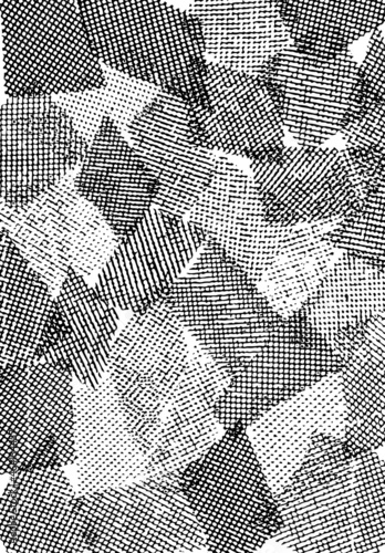 Vertical textile texture with tulle overlapping patches. Mesh structure.