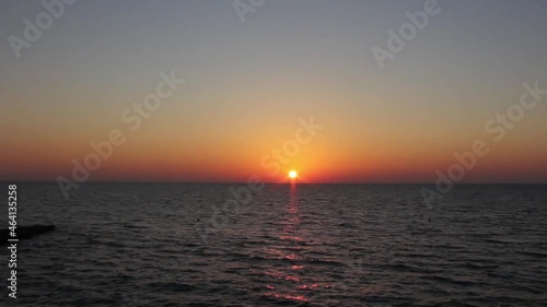 Time lapse of sunset, seascape, amazing light of nature 