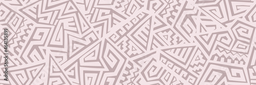 Unique Geometric Vector Seamless Pattern made in ethnic style. Aztec textile print. African traditional design. Creative boho pattern. Perfect for site backgrounds, wrapping paper and fabric design.