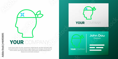 Line Pirate captain icon isolated on white background. Colorful outline concept. Vector