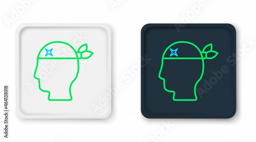 Line Pirate captain icon isolated on white background. Colorful outline concept. Vector
