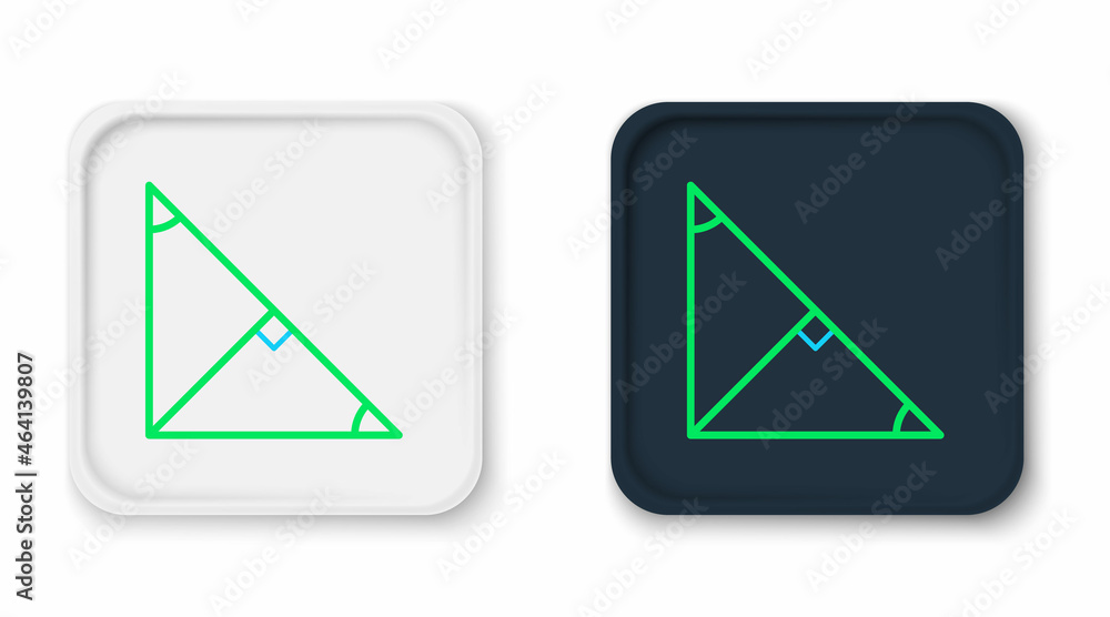 Line Angle bisector of a triangle icon isolated on white background. Colorful outline concept. Vector Line Angle bisector of a triangle icon isolated on white background. Colorful outline concept. Vector