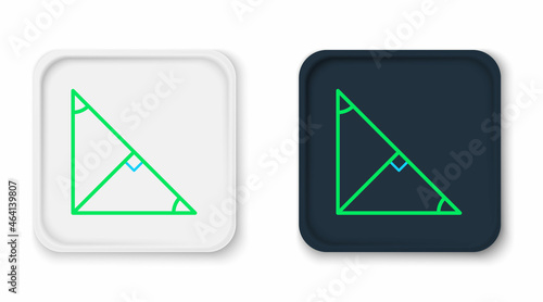 Line Angle bisector of a triangle icon isolated on white background. Colorful outline concept. Vector