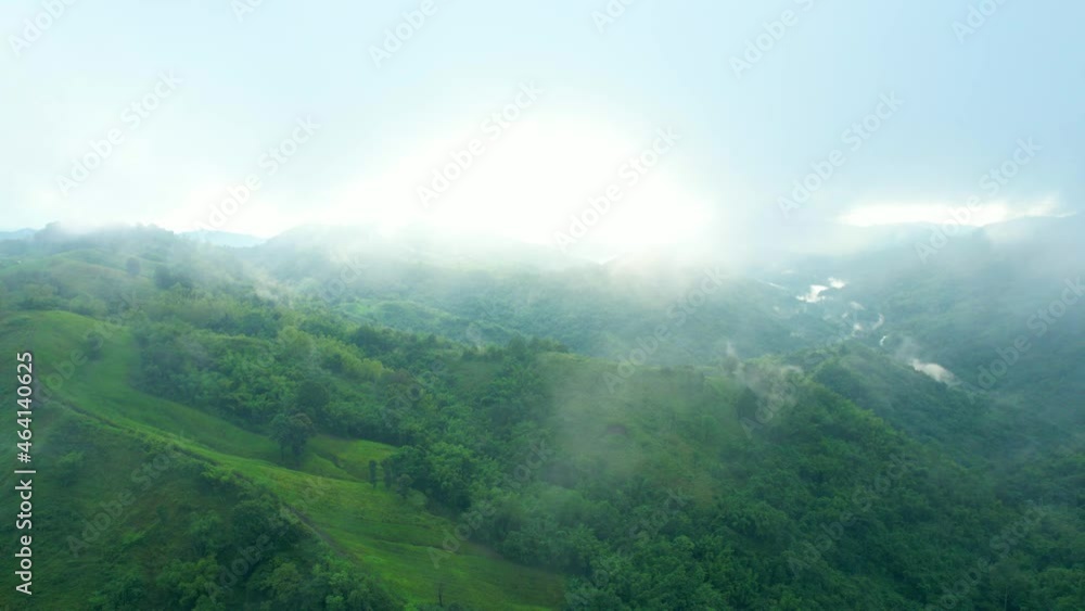 4K Aerial Drone shot flying over beautiful mountain ridge. Dense rainforest jungle covered with mist aerial view. Flight over of jungle.
4K Aerial Drone shot flying over beautiful mountain ridge. Dense rainforest jungle covered with mist aerial view. Flight over of jungle.