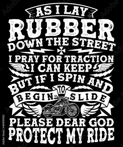Fully editable vector illustration (Editable AI) and EPS outline Rubber down the street Rider T shirt Design an image suitable for t-shirt graphic, poster or print design, the package is 4500x5400px
