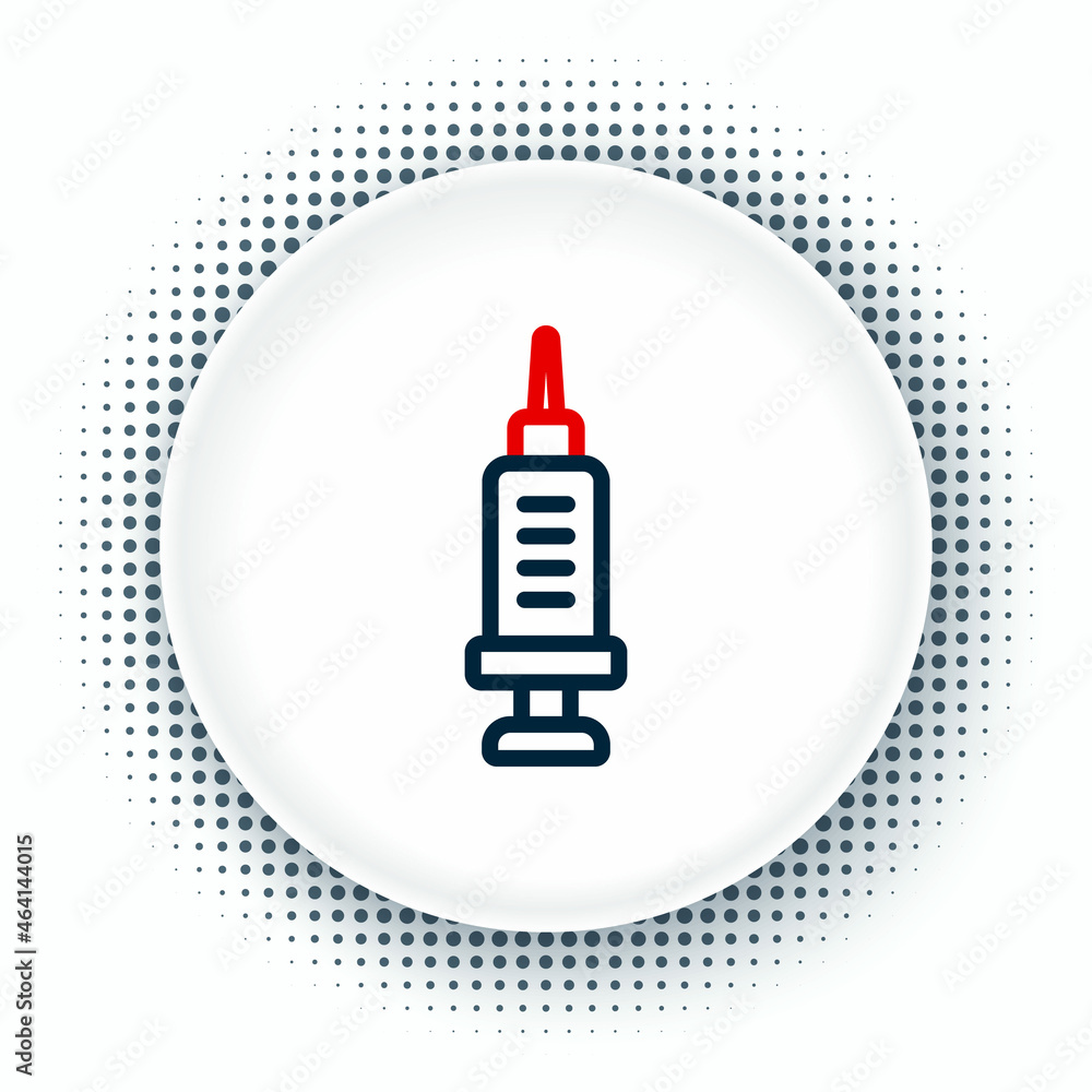 Line Addiction to the drug icon isolated on white background. Heroin, narcotic, addiction, illegal. Sick junkie with a syringe and medical pills. Colorful outline concept. Vector Line Addiction to the drug icon isolated on white background. Heroin, narcotic, addiction, illegal. Sick junkie with a syringe and medical pills. Colorful outline concept. Vector