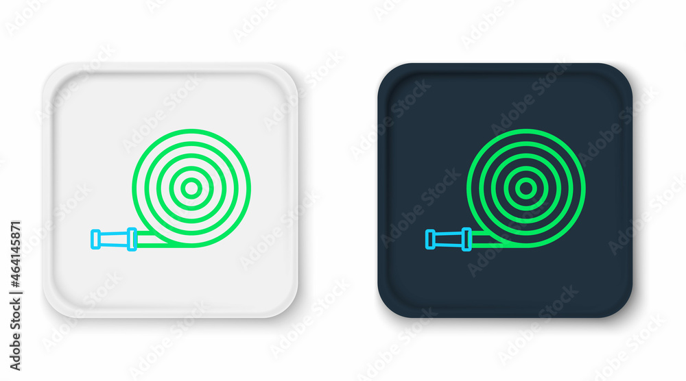 Line Fire hose reel icon isolated on white background. Colorful outline concept. Vector Line Fire hose reel icon isolated on white background. Colorful outline concept. Vector