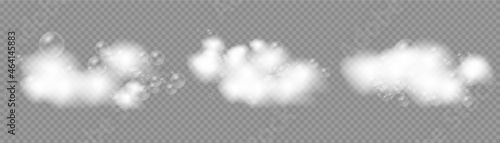 Set bath foam with shampoo bubbles, soap.