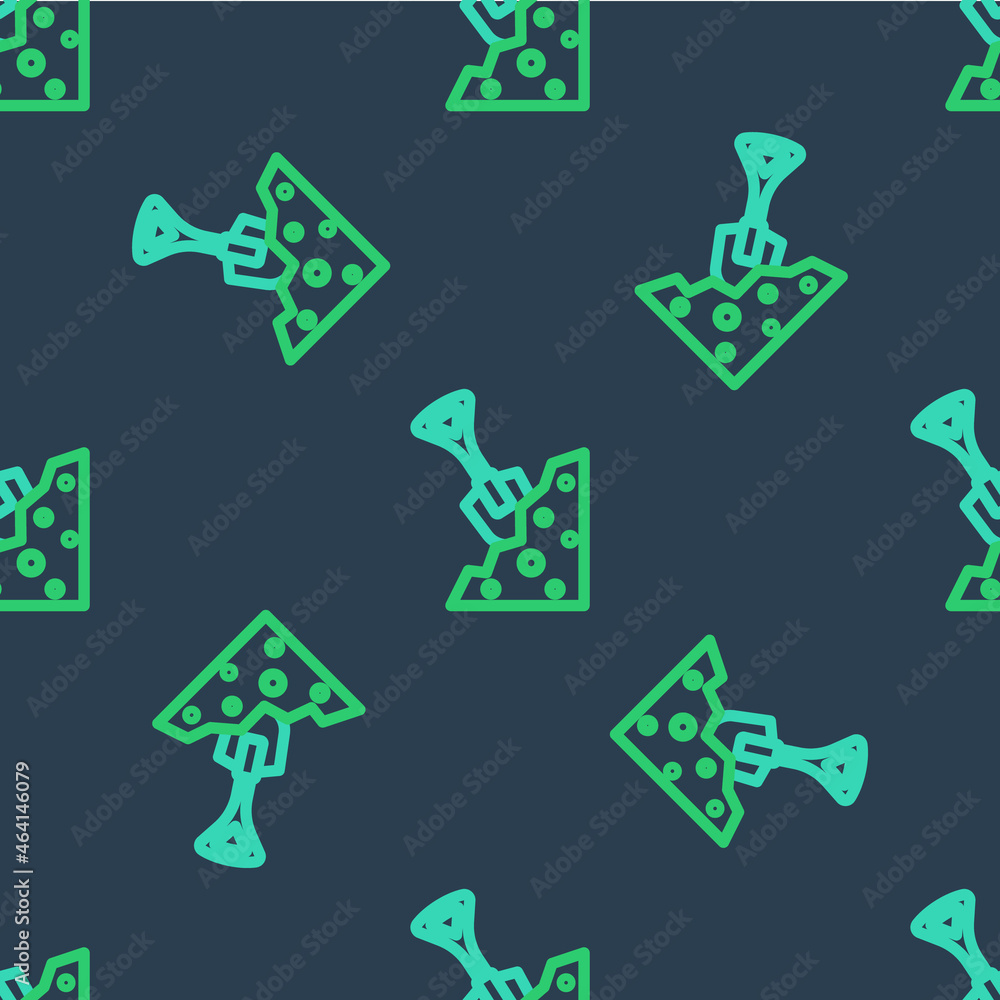 Line Shovel and stone icon isolated seamless pattern on blue background. Gardening tool. Tool for horticulture, agriculture, farming. Vector Line Shovel and stone icon isolated seamless pattern on blue background. Gardening tool. Tool for horticulture, agriculture, farming. Vector