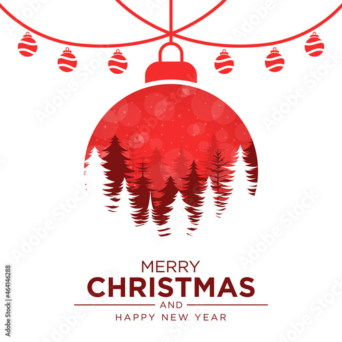 christmas background in flat design