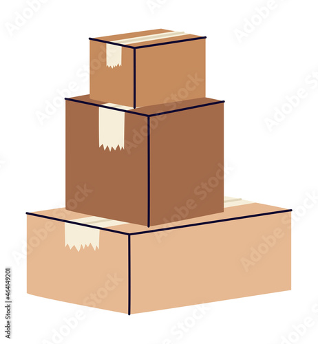 closed boxes pile