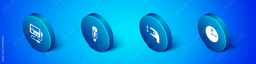 Set Isometric Multimeter, voltmeter, Approximate measurements, Radius and Medical thermometer icon. Vector Set Isometric Multimeter, voltmeter, Approximate measurements, Radius and Medical thermometer icon. Vector