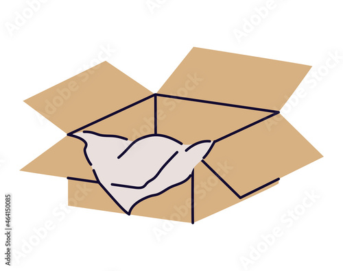 brown box illustration