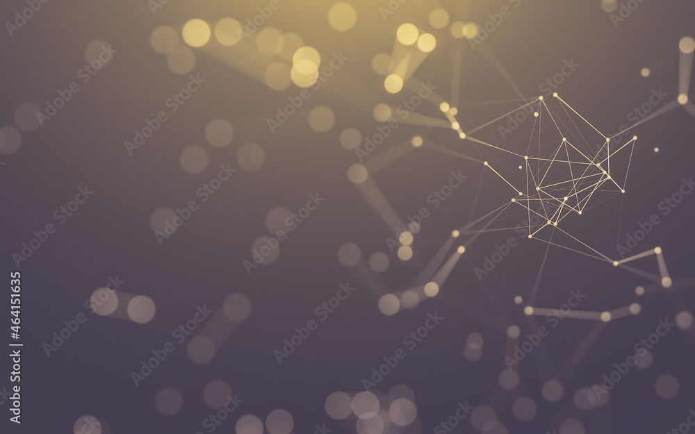 Abstract background. Molecules technology with polygonal shapes, connecting dots and lines. Connection structure. Big data visualization. Abstract background. Molecules technology with polygonal shapes, connecting dots and lines. Connection structure. Big data visualization.
