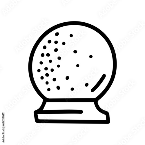 magic ball line vector doodle simple icon