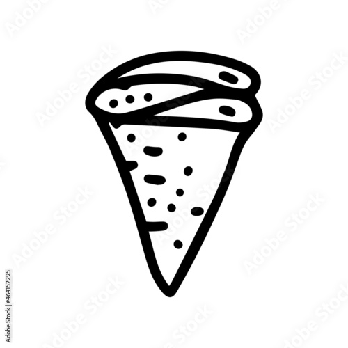 crepe line vector doodle simple icon design