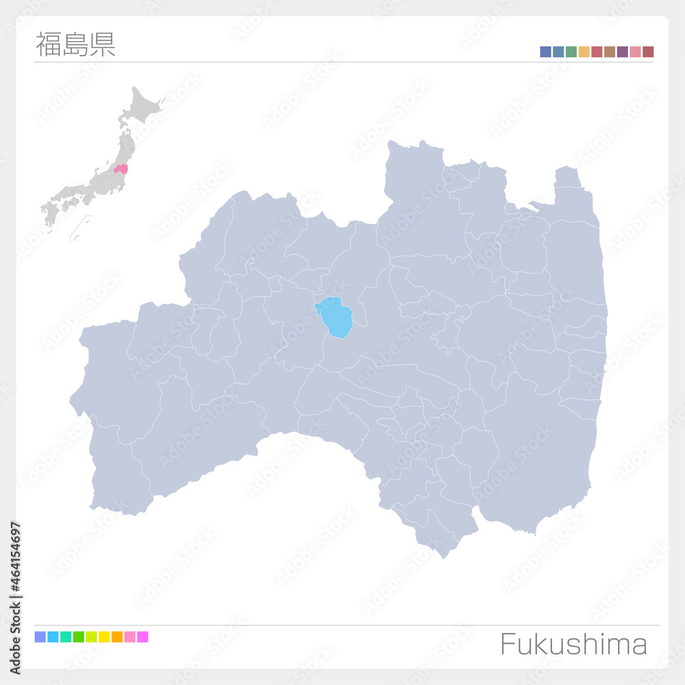 福島県の地図・Fukushima