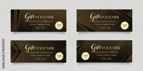 ダークブラウンに金のラベルのギフトカードベクターイラスト