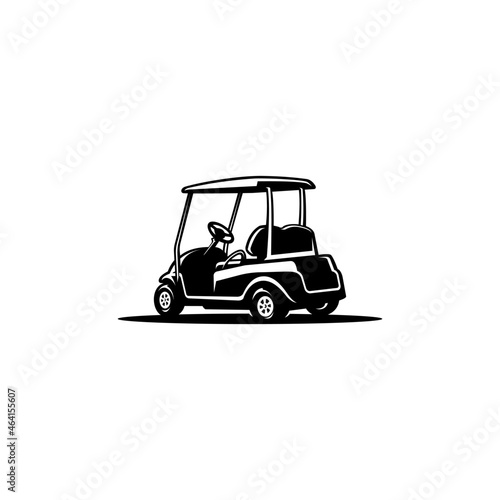 golf cart silhouette isolated vector © winana