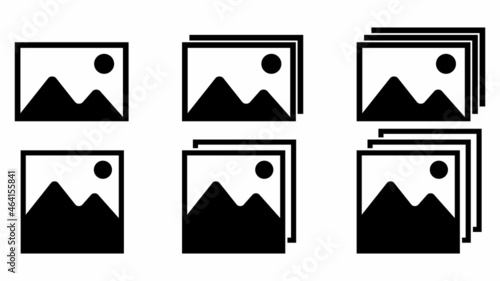 gallery icon set, gallery vector set sign symbol