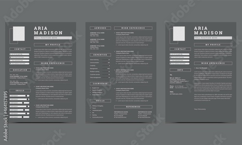 Minimalist Resume Layout job applications Abbey Color