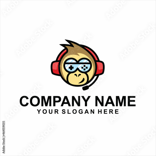 monkey game logo vector