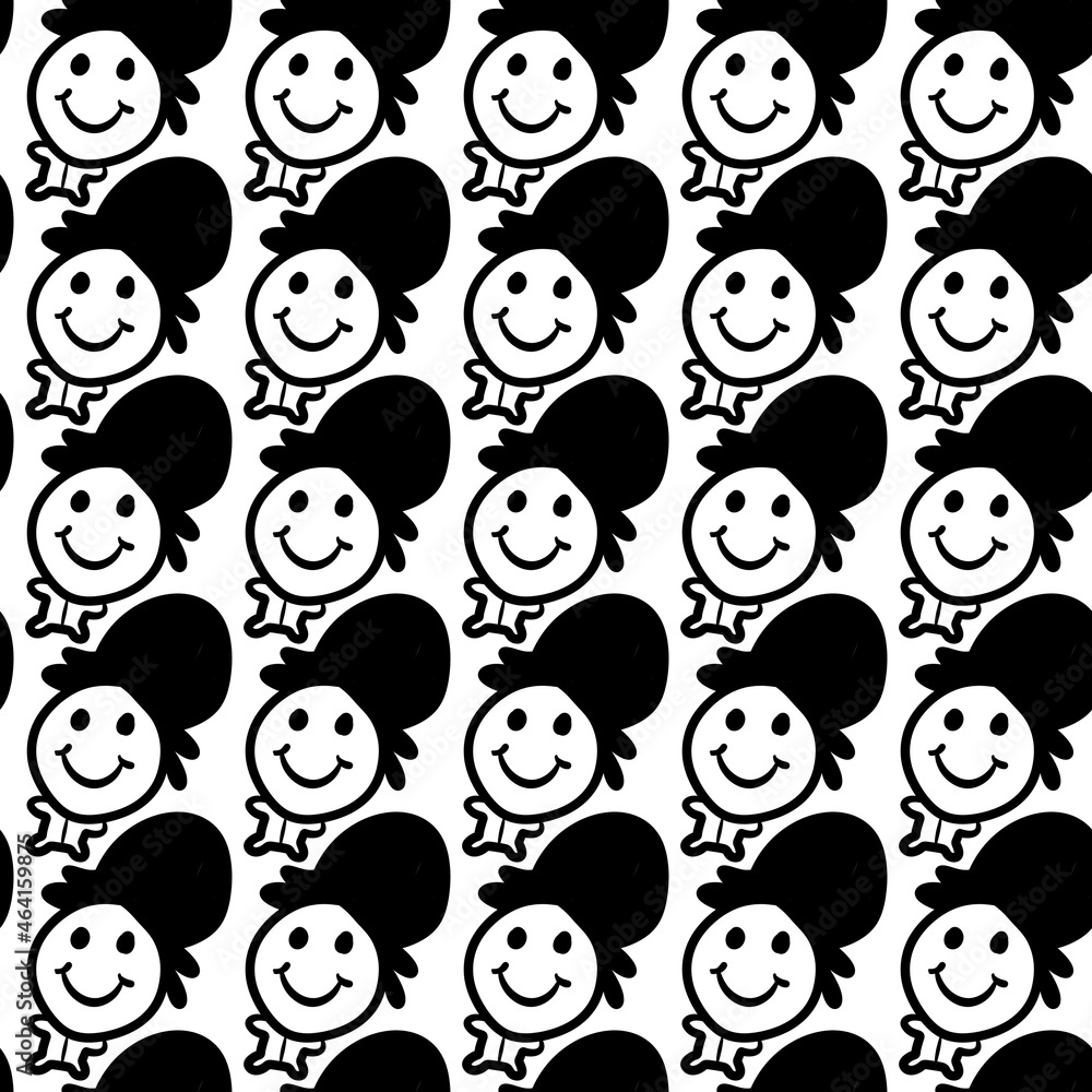 seamless pattern of cute cartoon seamless pattern of cute cartoon