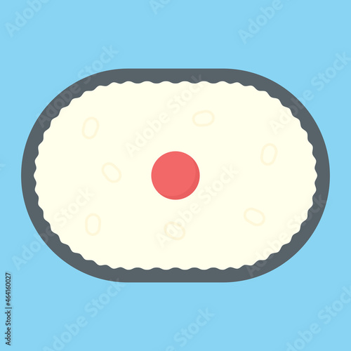 シンプルでかわいい弁当のイラスト ご飯のみ