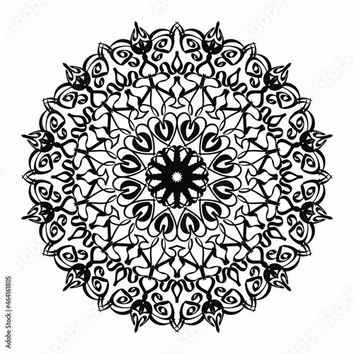 Vector round abstract circle. Mandala style.