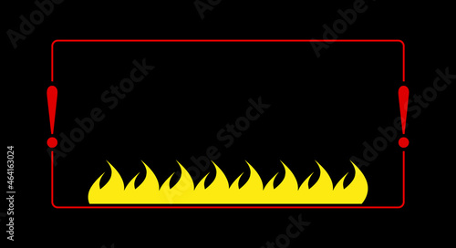 Hot sale text frame. Flat vector illustration isolated on black