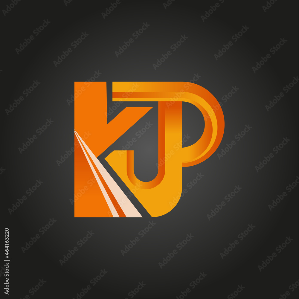 initial logo KJP or letter KJP logo, very suitable for a industrial